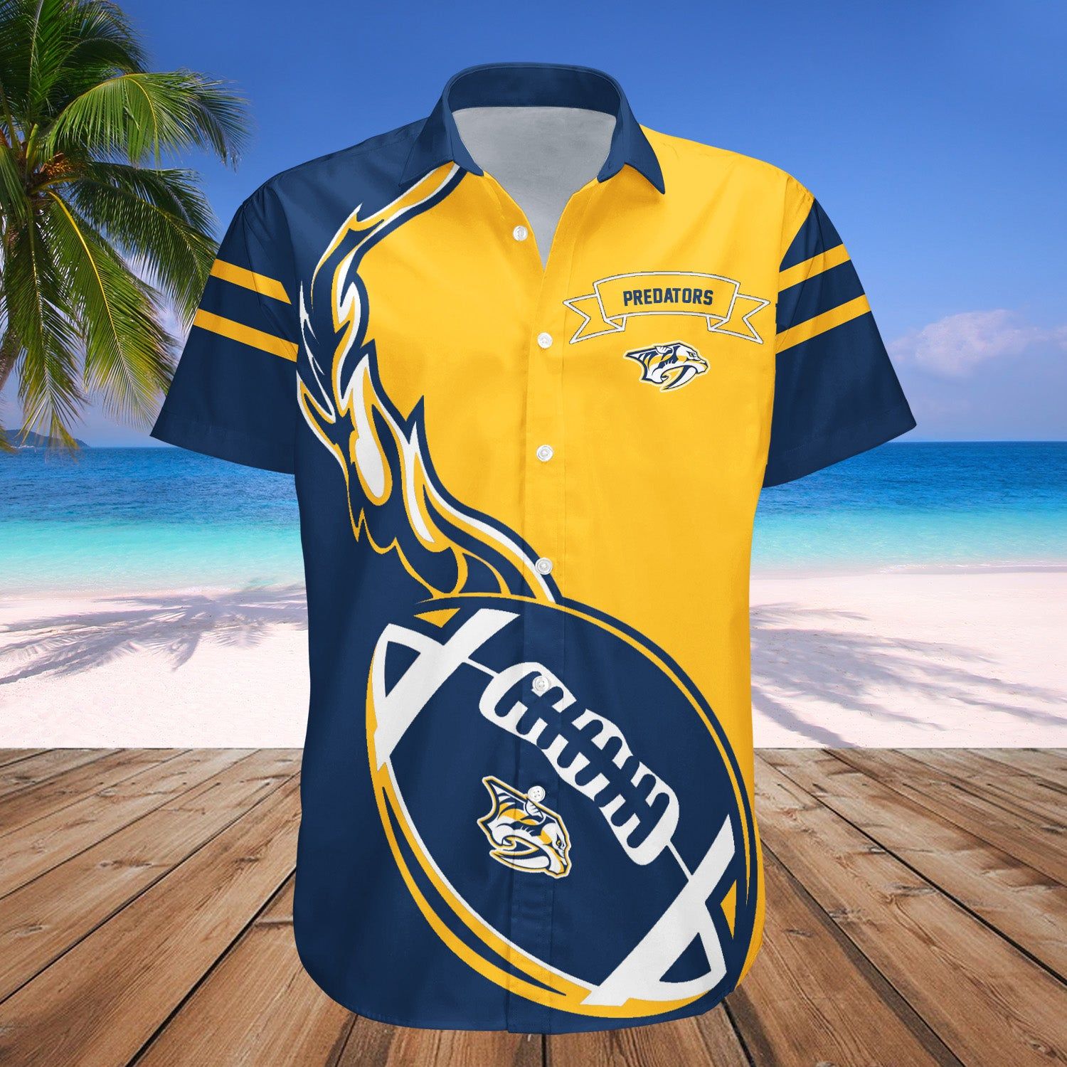 Nashville Predators Hawaii Shirt Flame Ball – Nhl