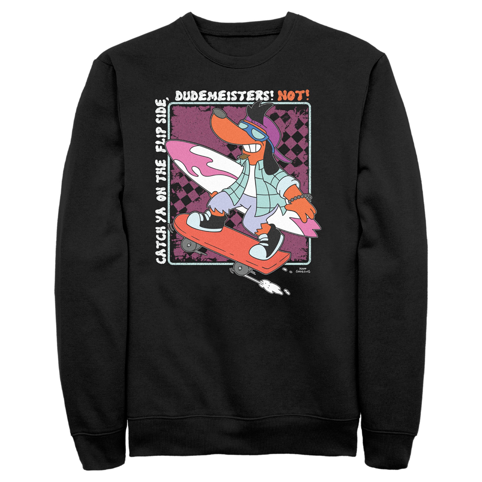 The Simpsons Men’S Catch Ya On The Flip Side  Sweatshirt