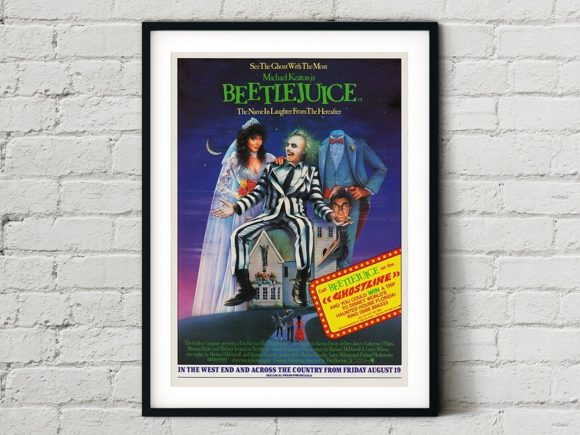 Beetlejuice Movie Canvas And Poster, Canvas Prints, Wall Decor Visual Art Gift Happy Halloween