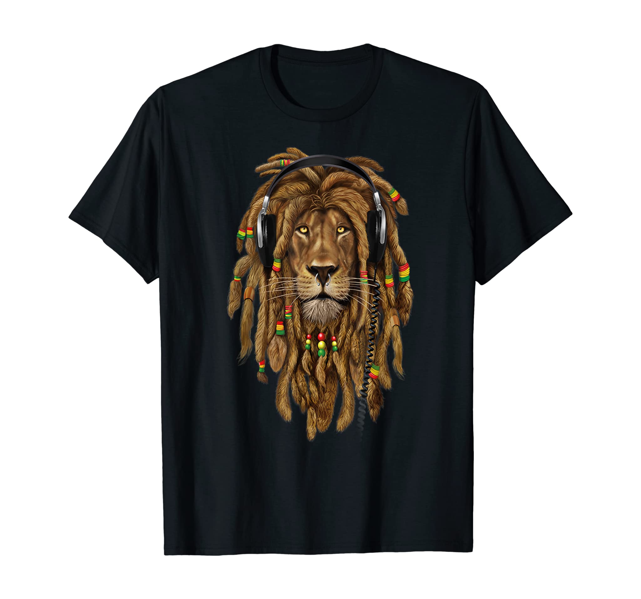 Rasta Lion Dreadlocks Reggae Cool gift for Rastafari Lover T-Shirt