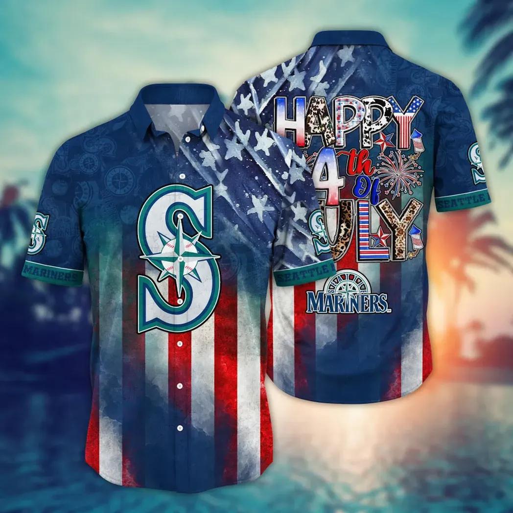 Seattle Mariners 4Th Of July Hawaiian Shirt
