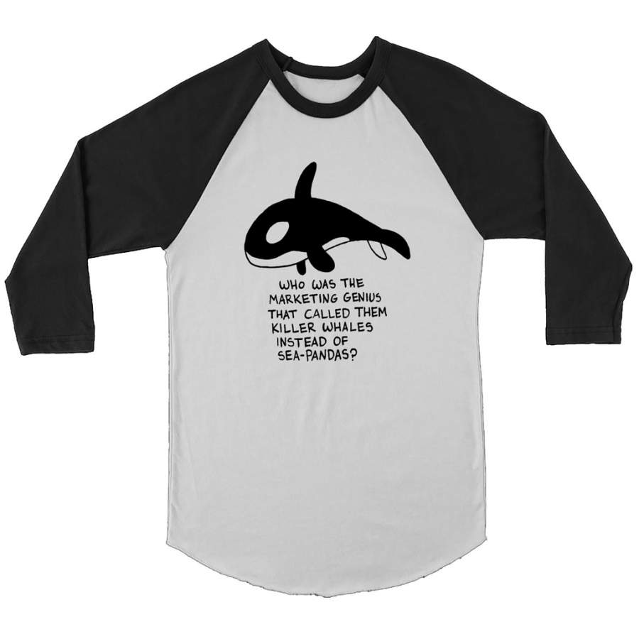 Killer Whales Sea-Pandas – Canvas 3/4 Raglan Shirt