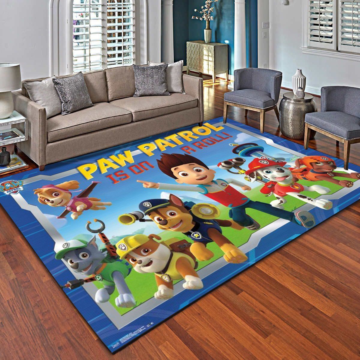 Nickelodeon Paw Patrol Crew Rugs, Living Room Bedroom Carpet