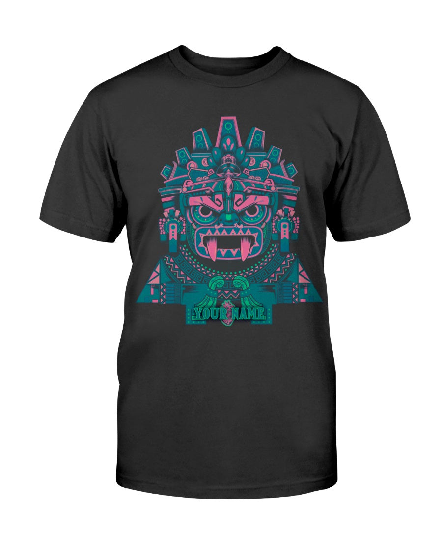 Aztec Tlaloc God Aztec Mexican Mural Art Gildan Cotton T-Shirt – Am Style Design