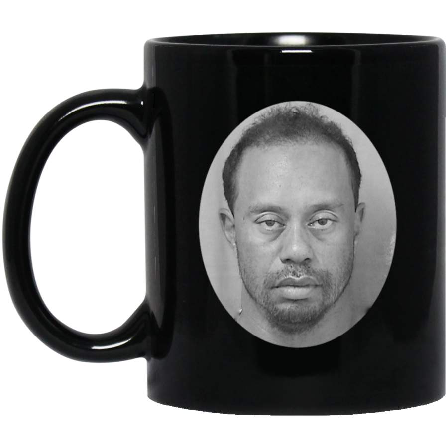 Tiger-woods-mugshot- Mug Black Mug