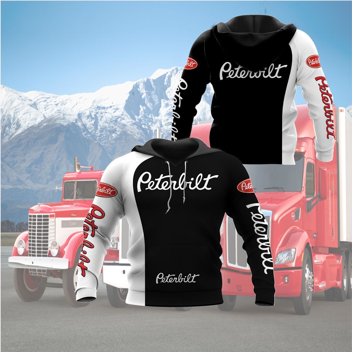 3D All Over Printed Peterbilt LPH- NH Shirts Ver 1 (Black)