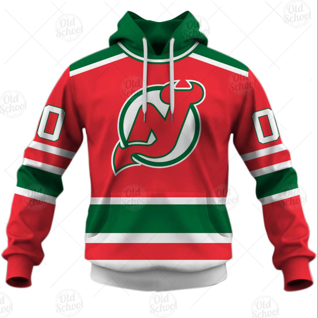 Personalized Vintage New Jersey Devils Throwback Jersey Green Personalize Hoodie