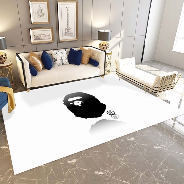 BAPE Logo Rug, Luxury Hypebeast Living Room Carpet, Fashion Brand Floor Decor