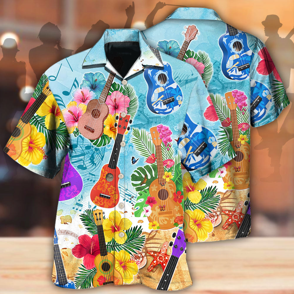 Tropical Hawaiian Ukulele Music Shirt Ha74428