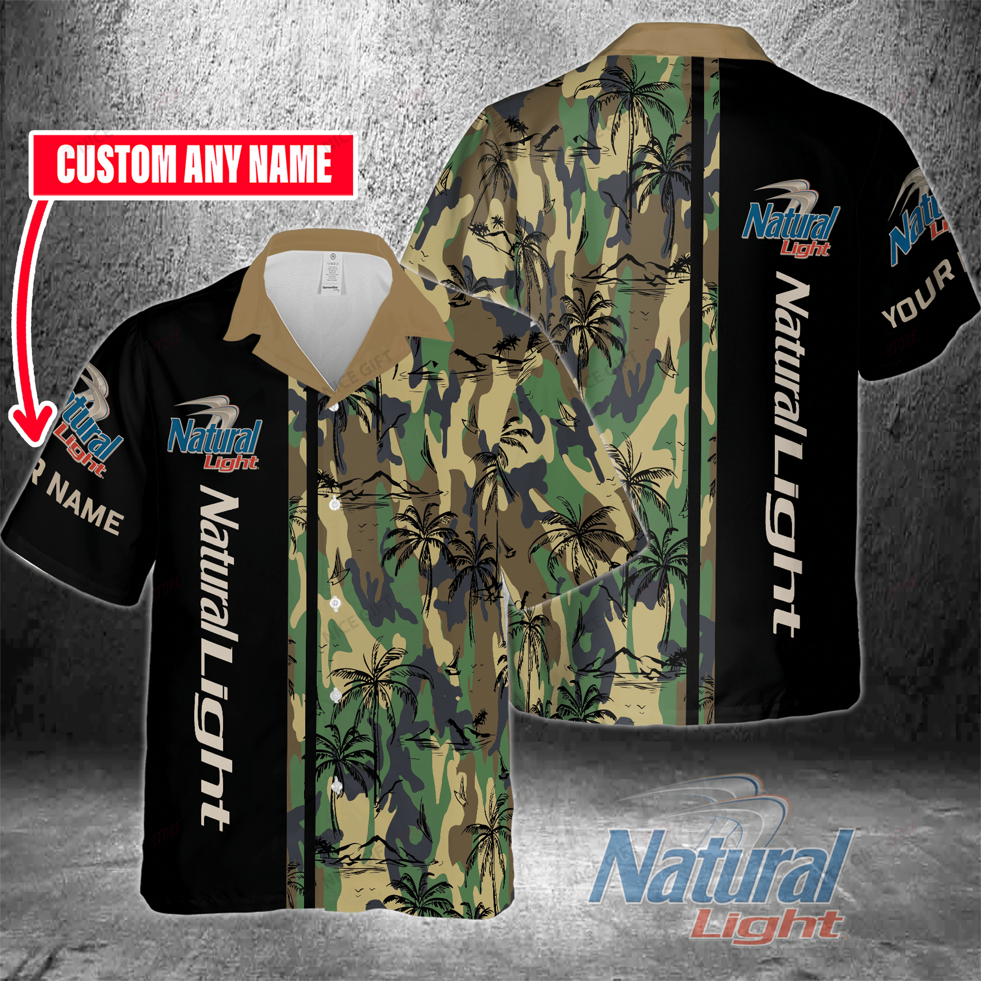 Natural Light Custom Name Hawaiian Shirt 3Hs-R0O3