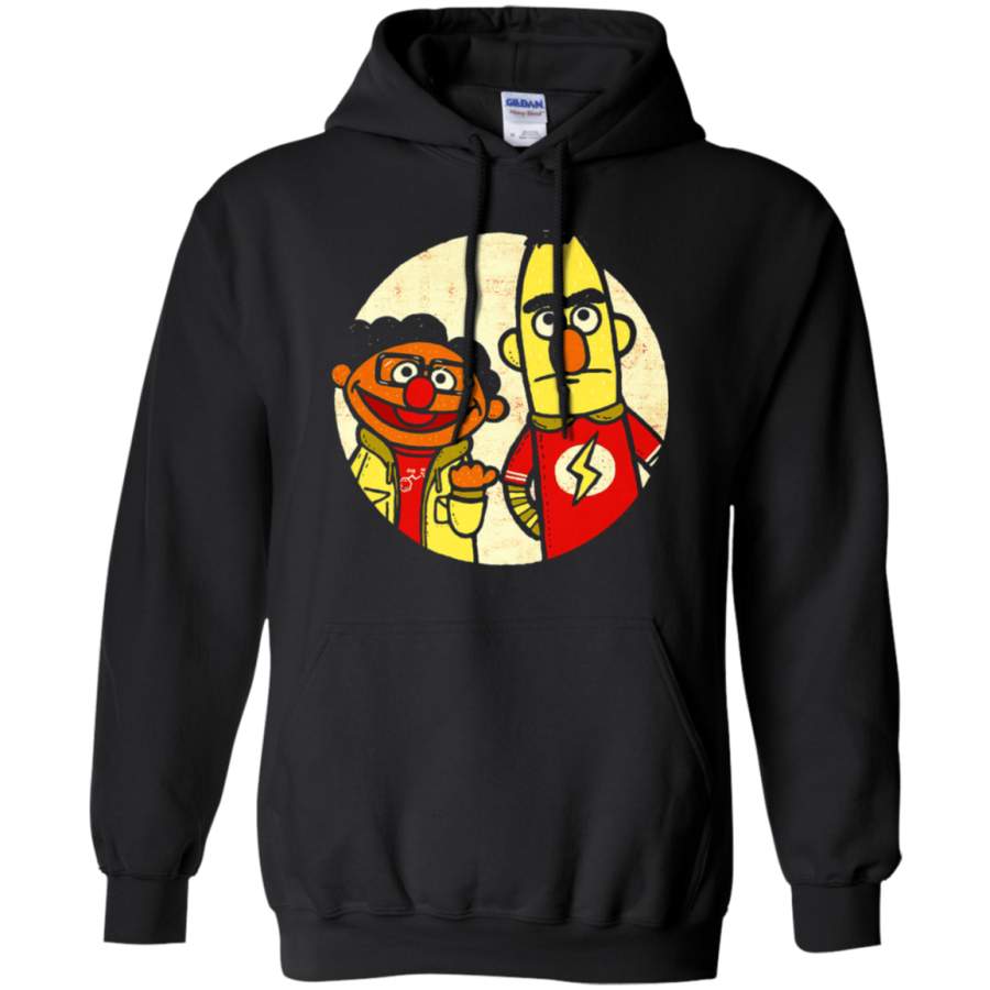 AGR Bert and Ernie Puppet Mashup Big Bang Theory Hoodie