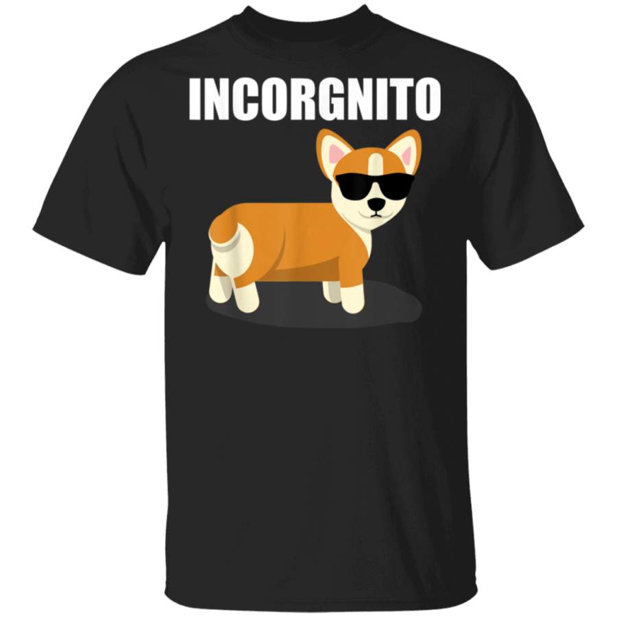 Vintage Incorgnito T Shirt  Funny Corgi Lover Shirt Gift