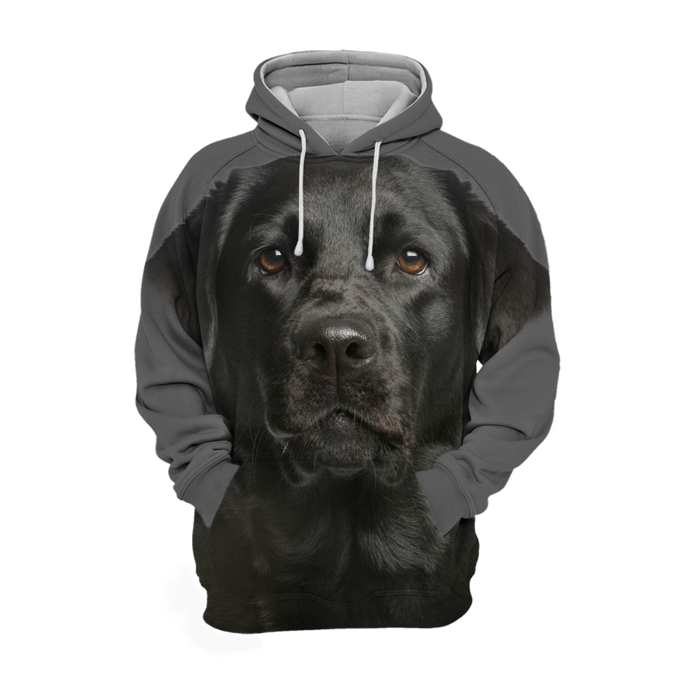 Unisex 3D Graphic Hoodies Animals Dogs Labrador Black Quiet