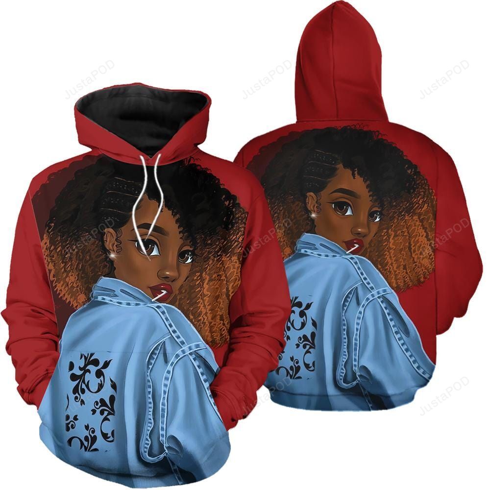 Personalized Black Girl Love Candy Hoodie Custom Name