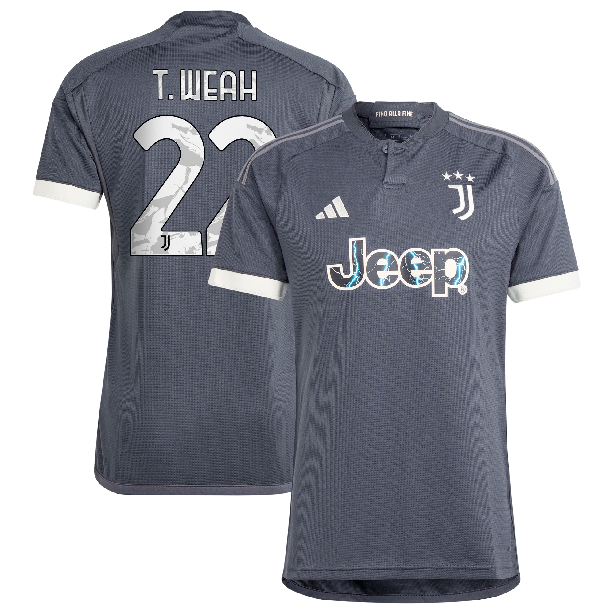 Timothy Weah Juventus 2023/24 Third Replica Player Jersey – Gray