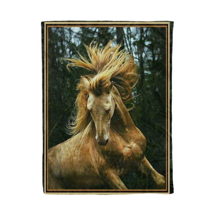 Strong Horse For Horse Lovers Fleece Blanket