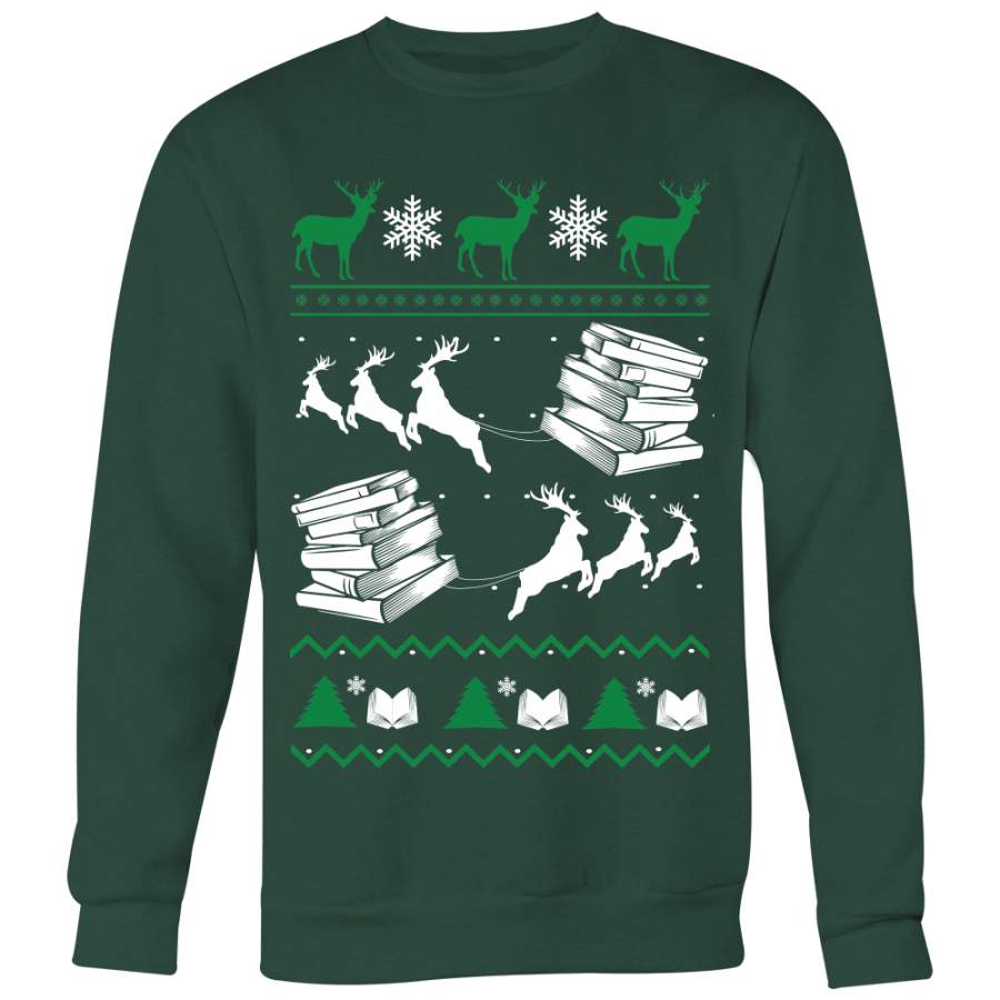 Ugly Christmas Sweater For Book Lovers