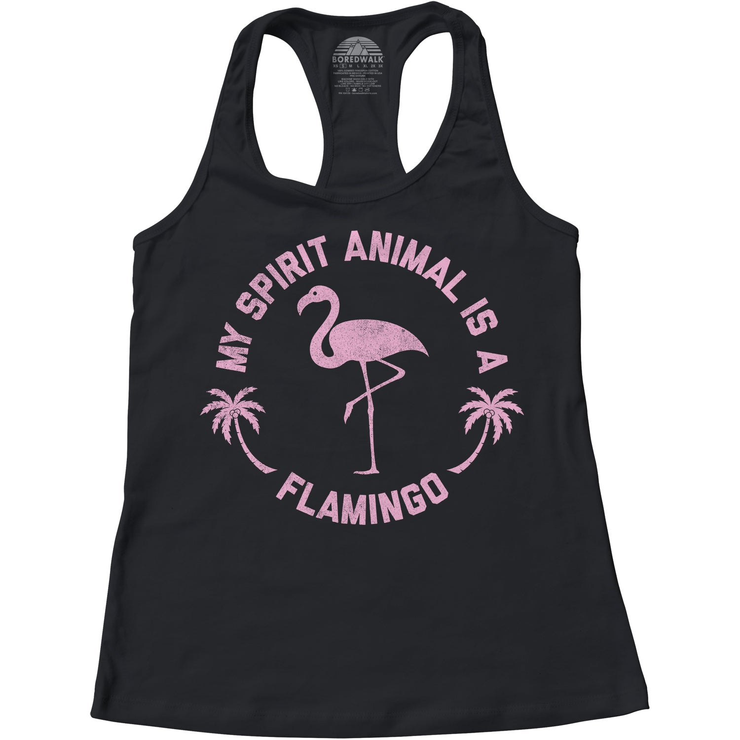 Women’S My Spirit Animal Is A Flamingo Racerback Tank Top