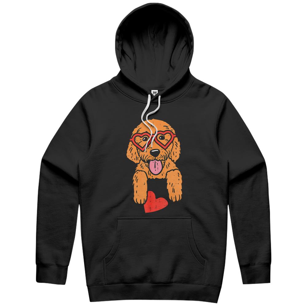 Goldendoodle Heart Pocket Cute Valentines Day Dog Lover Hoodie