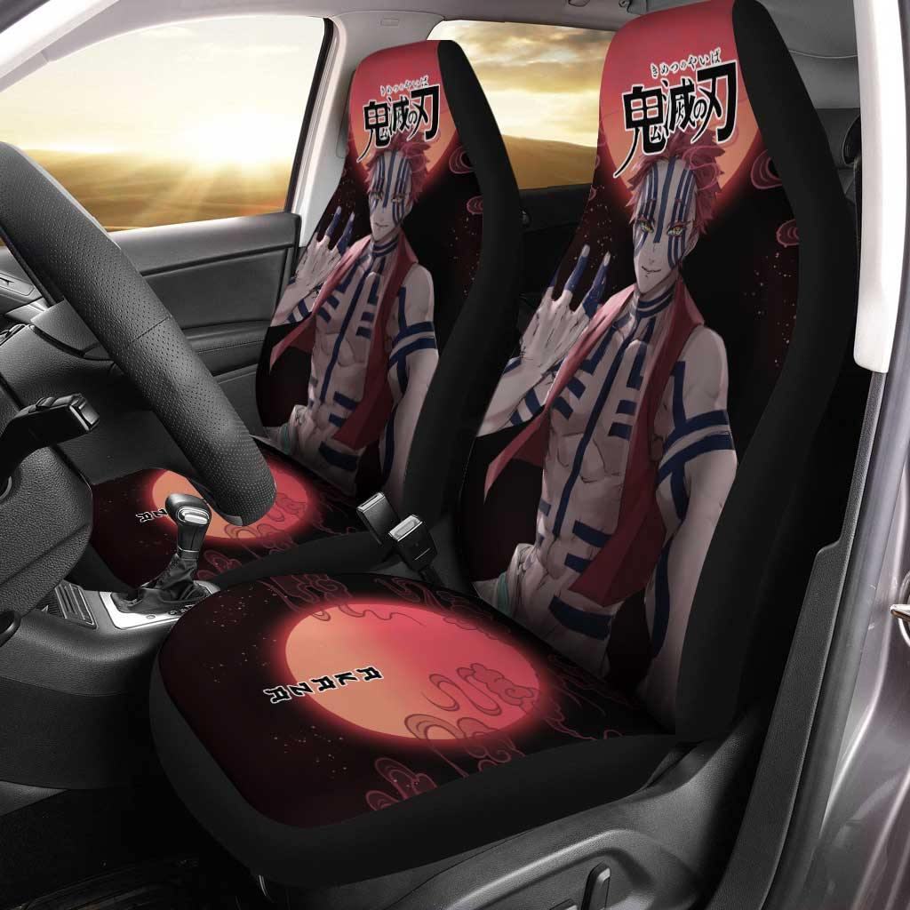 Akaza Car Seat Covers Custom Demon Slayer: Kimetsu No Yaiba Dscsc19