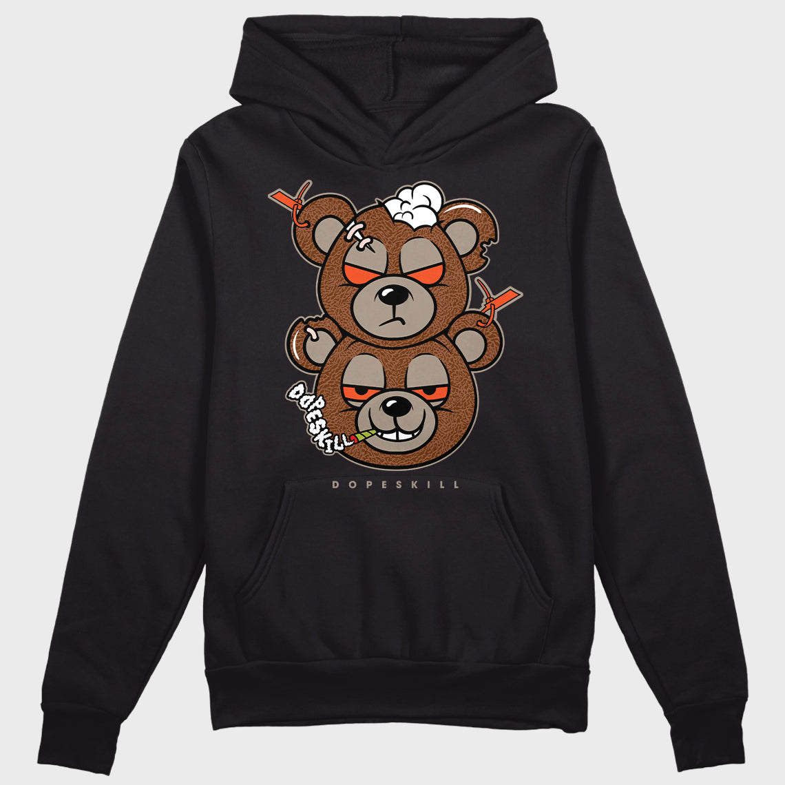 Jordan 3 “Desert Elephant” Dopeskill Hoodie New Double Bear Graphic