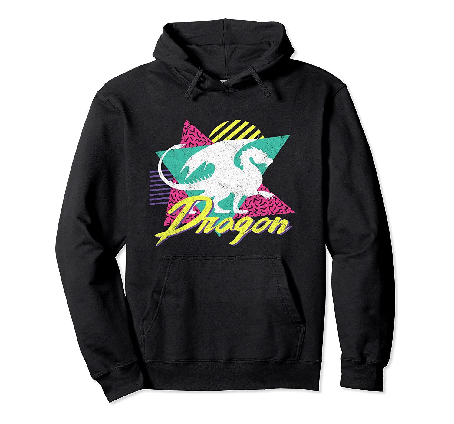 Vintage Retro 80s Or 90s Cool Dragon Pullover Hoodie T-Shirt, Sweatshirt, Tank Top