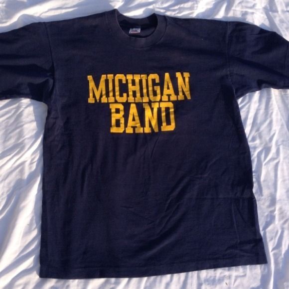 Retro Michigan U Of Band Cute Shirt Slightly Gasses And A Few Letters Have Some Cracking Shirt