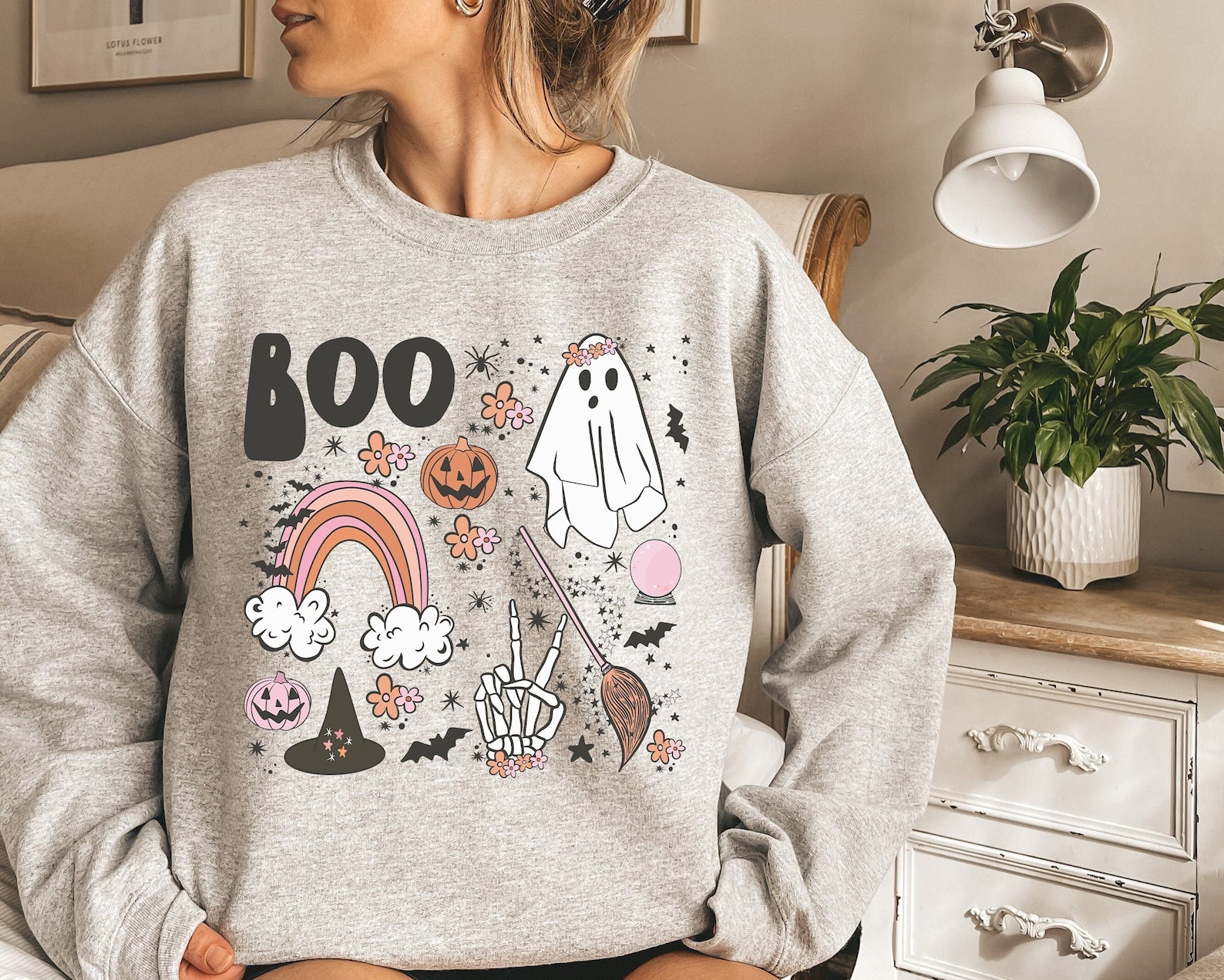 Vintage Halloween Sweatshirt 2D Crewneck Sweatshirt All Over Print Sweatshirt For Women Sweatshirt For Men Sws3993