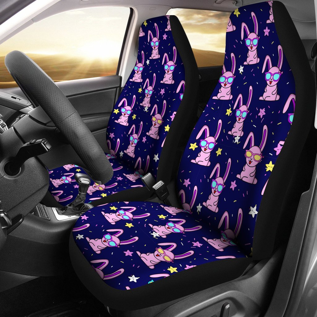 Rabbit Baby Pattern Print Design RB015 Universal Fit Car Seat Covers