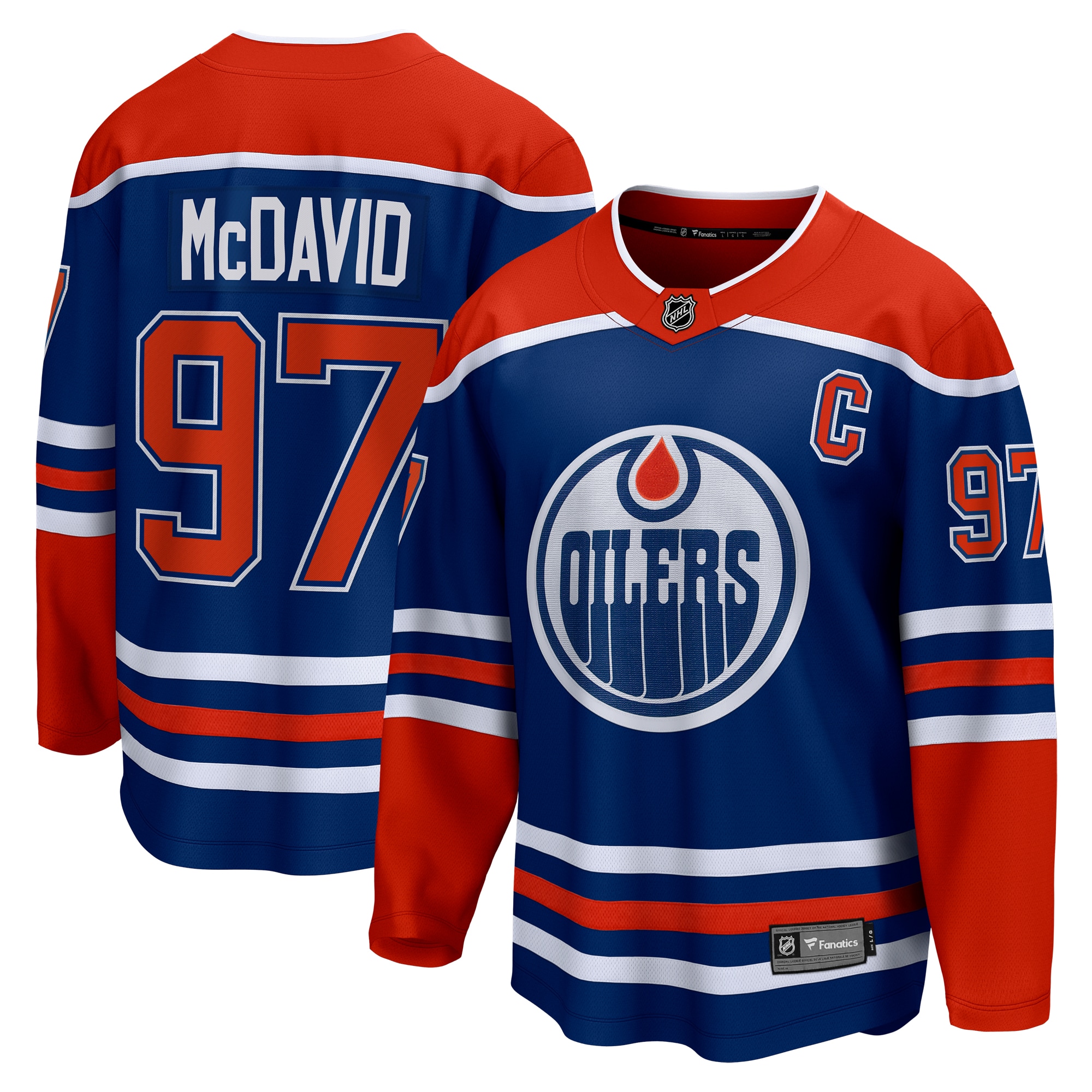 Connor McDavid Edmonton Oilers Branded Home Breakaway Jersey – Royal