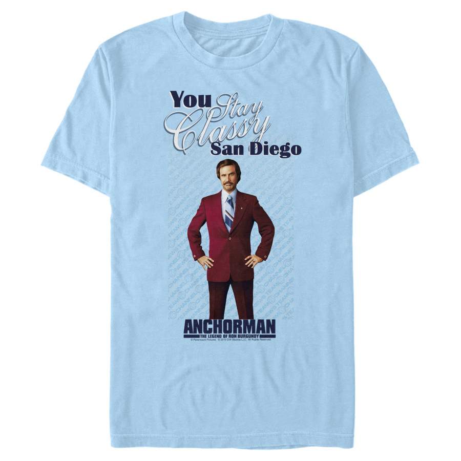 Anchorman Men’s Stay Classy Ron  T Shirt