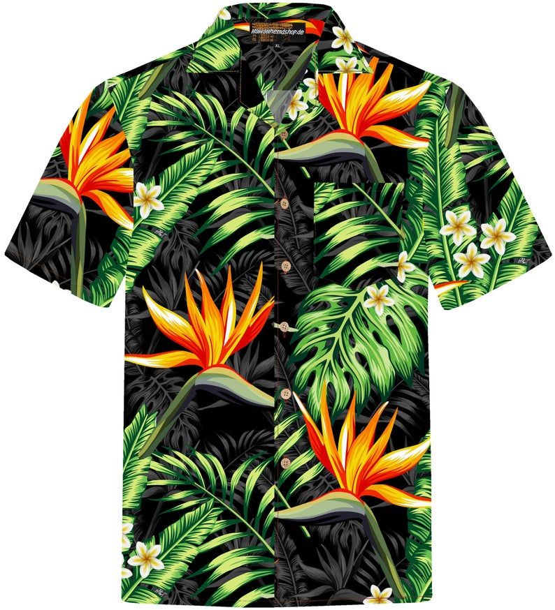 Bird Of Paradise For Man And Woman Print Short Sleeve Hawaii Shirt Dh Ha37300