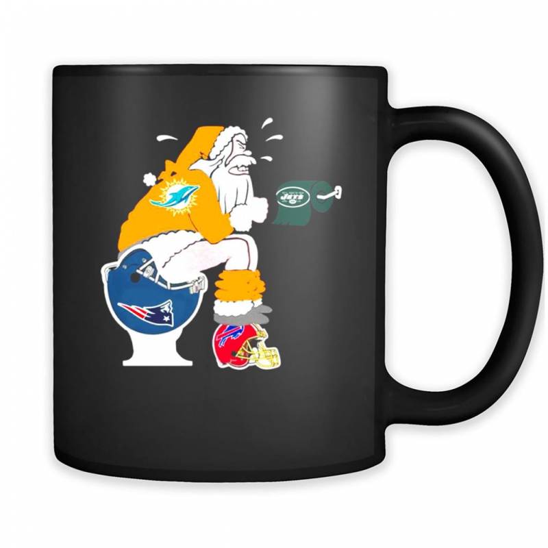 Top Miami Dolphins Santa New England Patriots Toilet – Mug