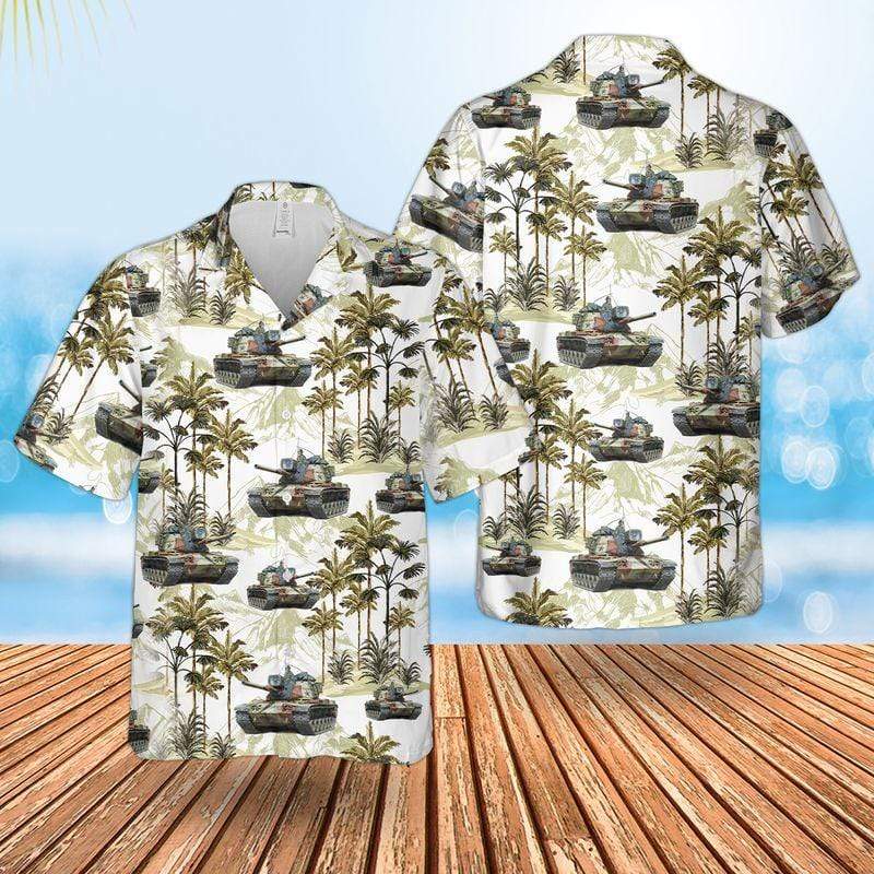 Us Army Tank Unisex Hawaii Summer Beach Shirts Ha23939