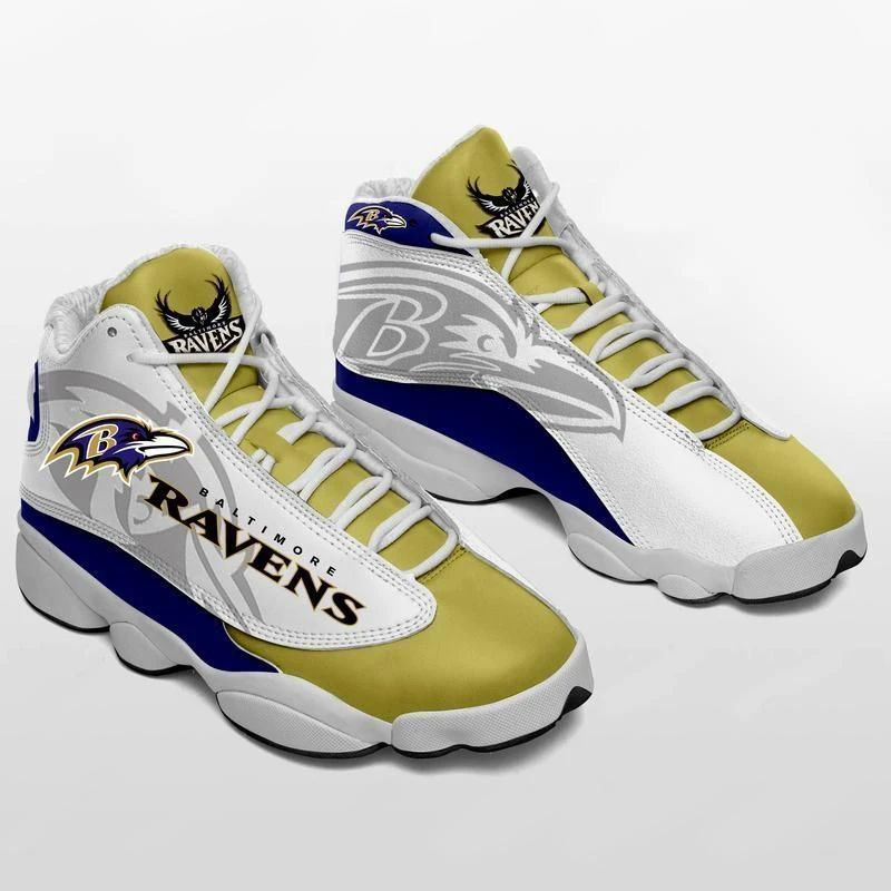 Baltimore Ravens Football Logo Air Jordan 13 Printing Shoes Sneaker