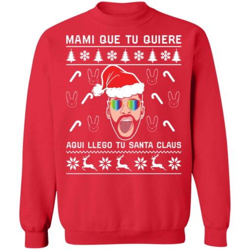 Bad Bunny Mami Que Tu Quiere Christmas Sweater