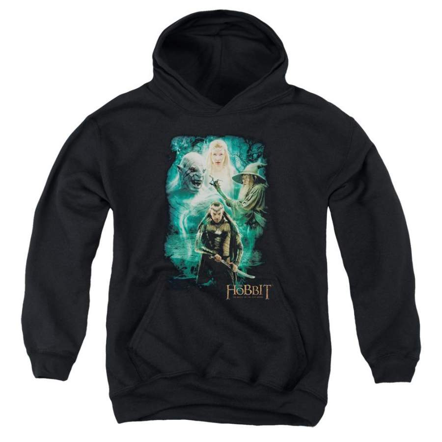 The Hobbit Elronds Crew Kids Youth Hoodie Black