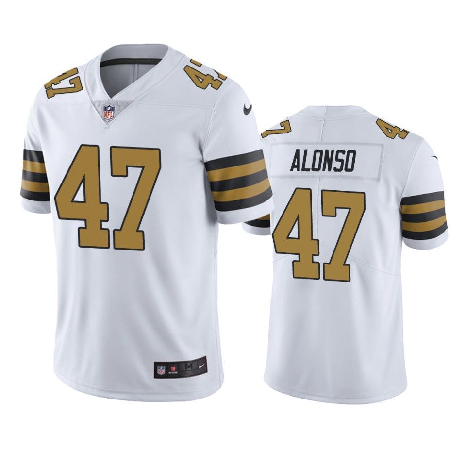 New Orleans Saints Kiko Alonso Color Rush Limited White Mens Jersey