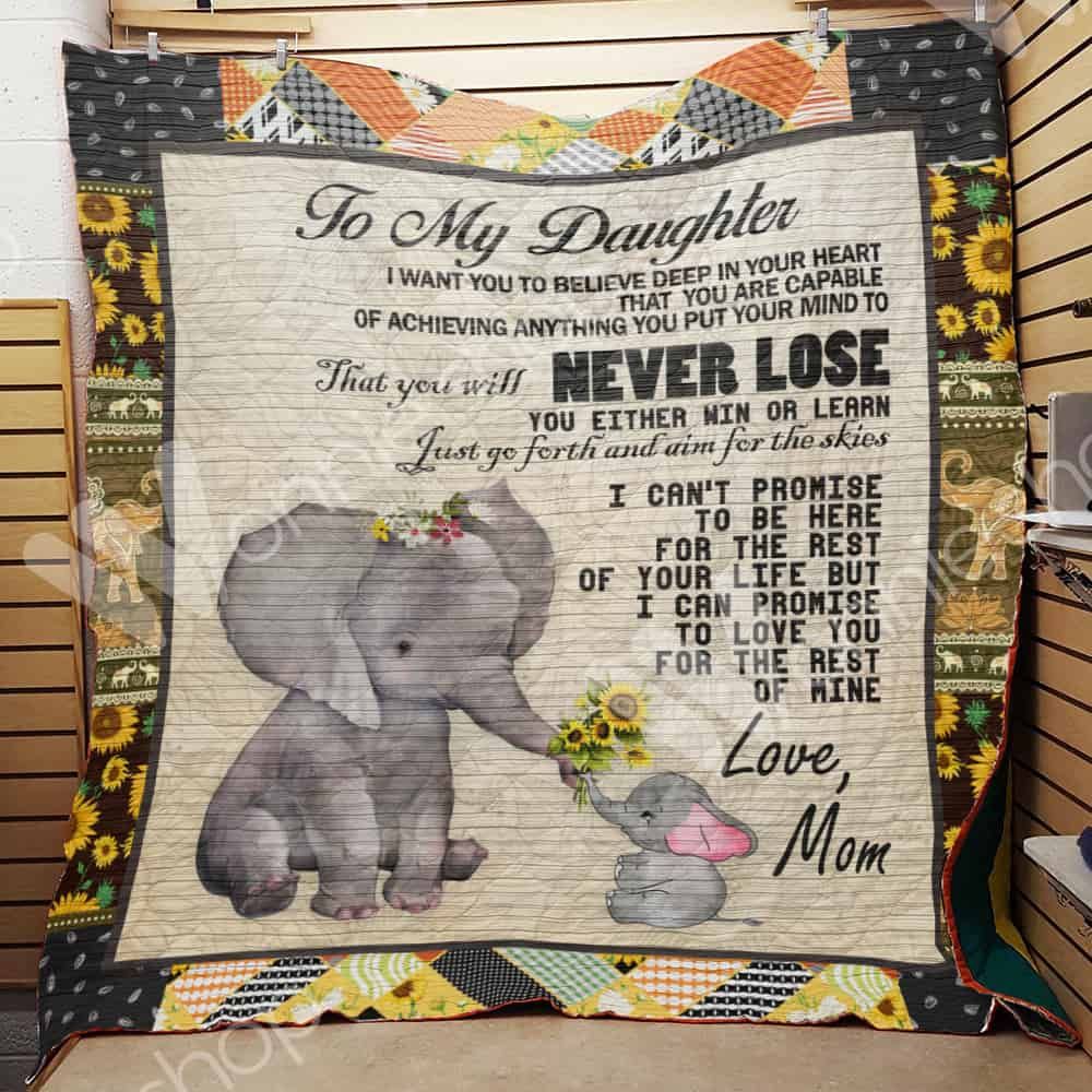 Lalasea Elephant Motherâ’S Day 3D Customized Quilt Blanket Esr245