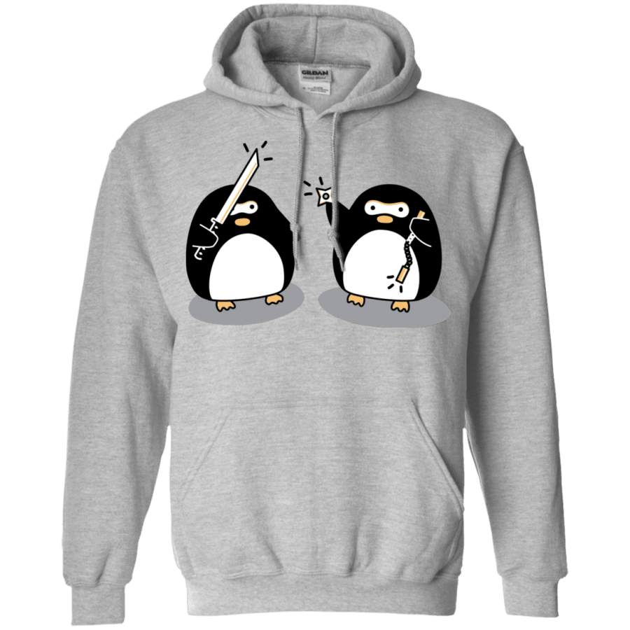 Cute Ninja Penguins Pullover Hoodie