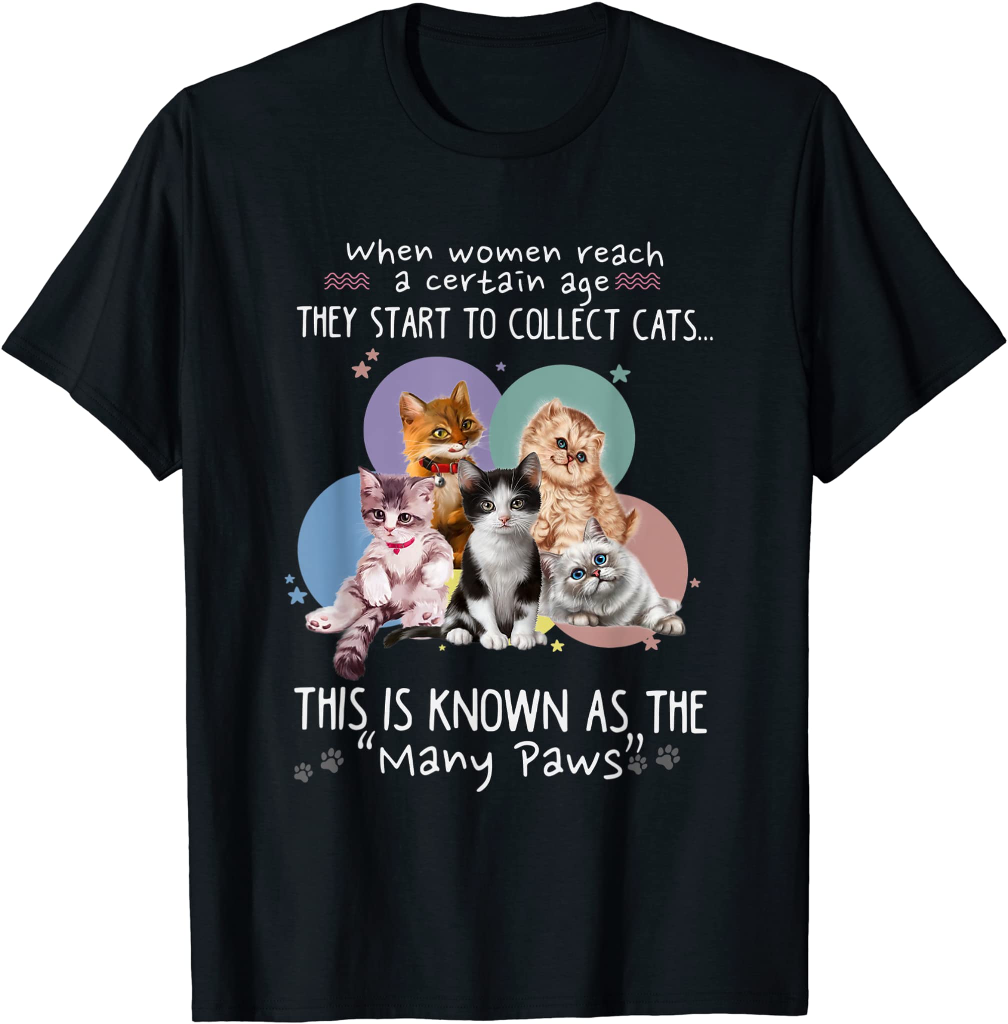 Collect Cats Many Paws tshirt Cat Lover