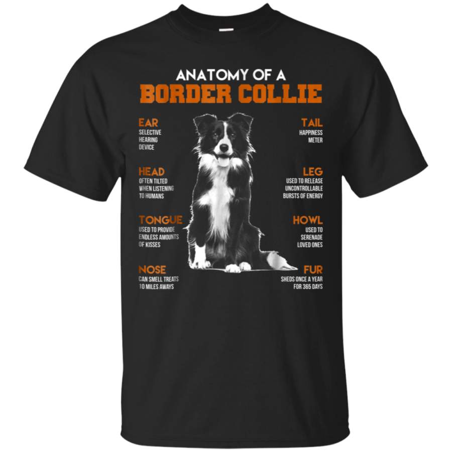 AGR Anatomy Of A Border Collie Dogs T Shirt Funny Gift