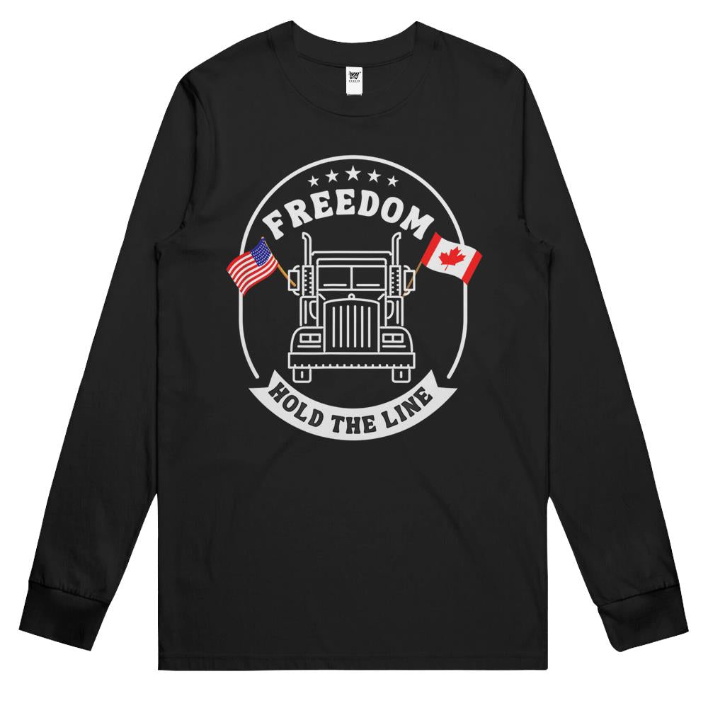 Truckers Freedom Convoy 2022 Trucker Long Sleeve T Shirts For Usa & Canada Long Sleeve T Shirts