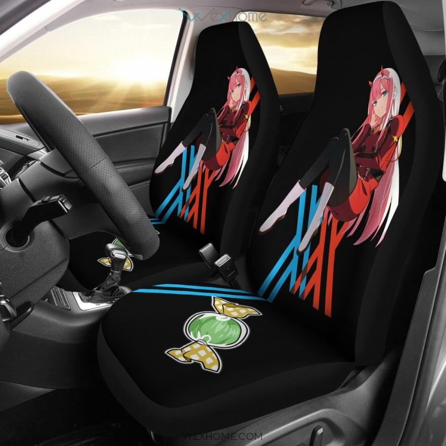 Darling In The Franxx Anime Car Seat Covers | Zero Two Candy Seat Covers