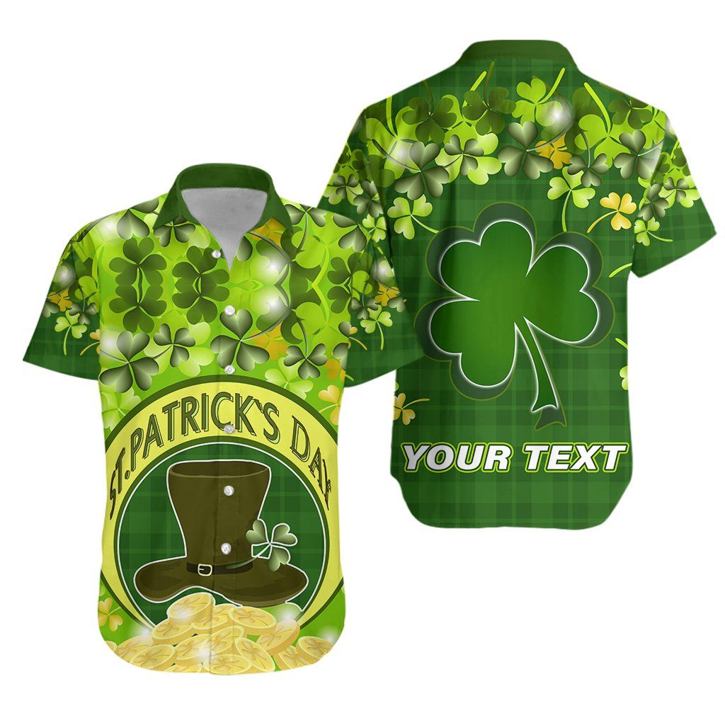 (Custom Personalised) St. Patrick’s Day Hawaiian Shirt Shamrock K13