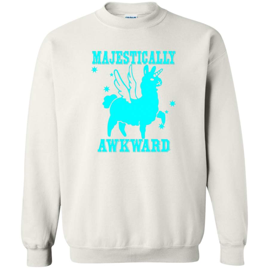 AGR Majestically Awkward Llamicorn Crewneck Pullover Sweatshirt