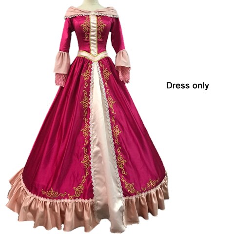 Beautiful Girl And Beast Cosplay Costume Belle Posh Party Princess Dress With Cloak Halloween Carnival Ball Gown alx