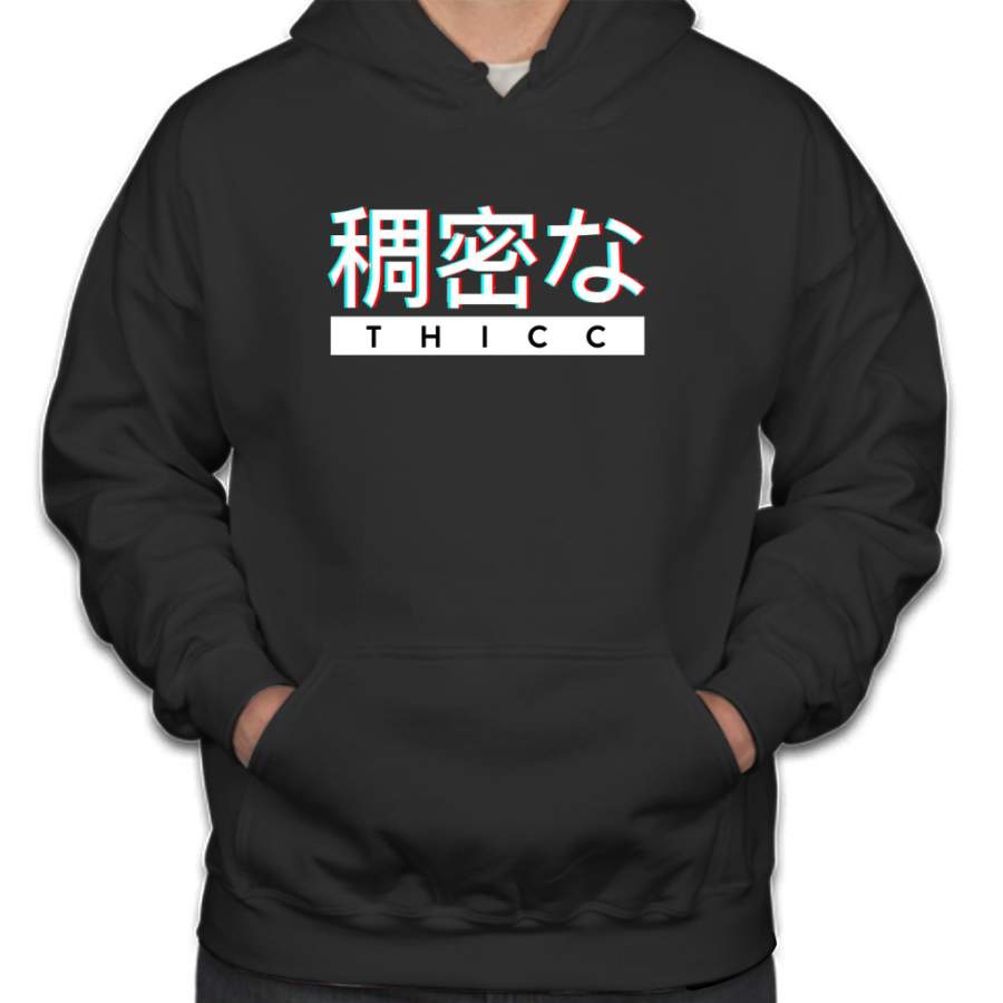 Aesthetic Japanese “THICC” Logo Hoodie