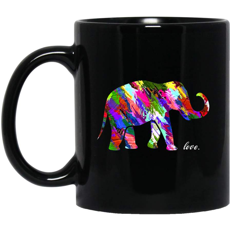 Beautiful Elephant Love Gift Painted 11 oz Mug