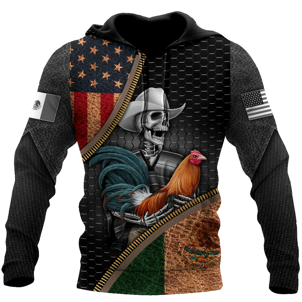 American And Mexican Rooster 3D Printed Unisex Shirts